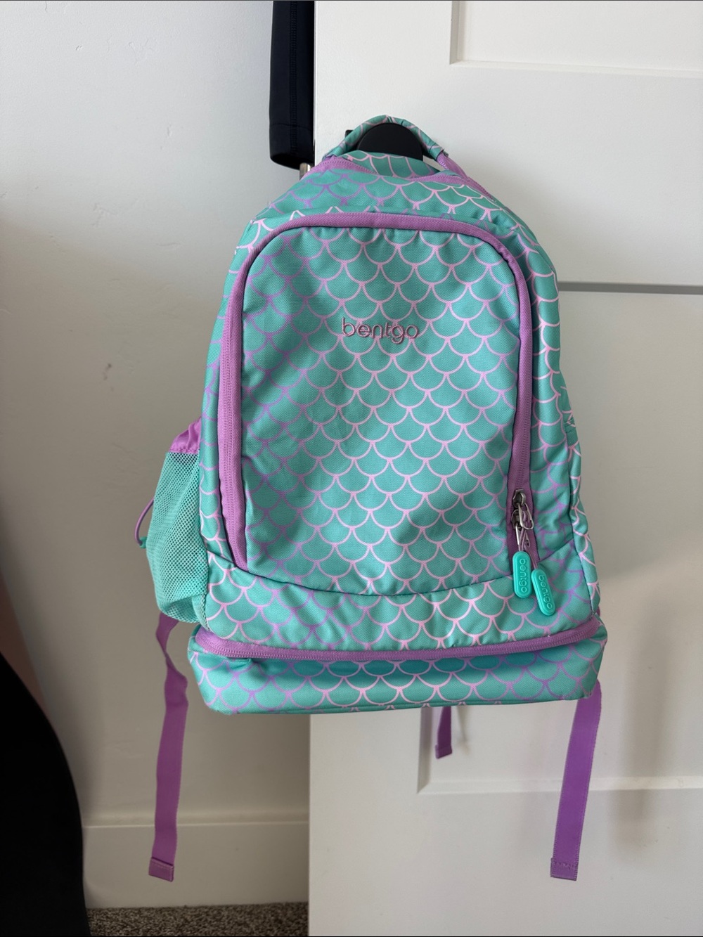 Bentgo Mermaid Pattern Backpack in Teal and Purple